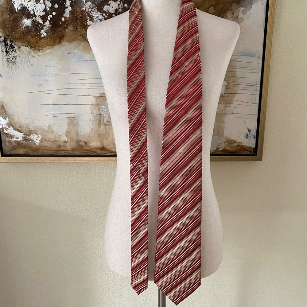 Vintage Umberto FRASI striped all silk mens necktie tie